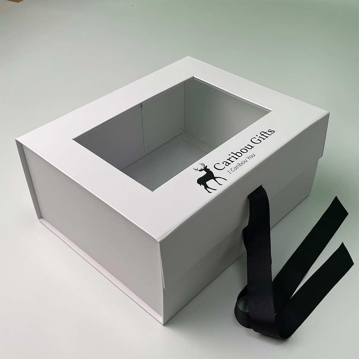 Luxury folding gift box with window (8)